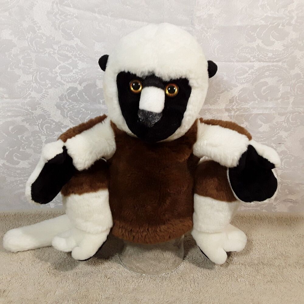 Sifaka Lemur 11" Hand Puppet, Wildlife Artists 1995, stuffed animal plush monkey